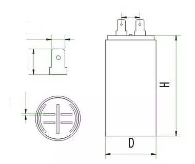 水泵電容器外形結(jié)構(gòu)圖